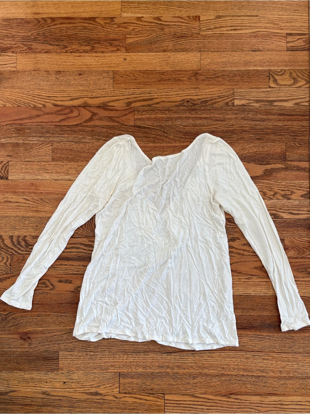 Ecote White Long-Sleeve Crew Neck Top